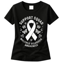 Ms Warrior Ms Support Squad For Multiple Sclerosis Awareness Womens T-Shirt