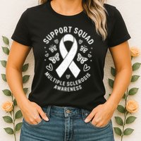 Ms Warrior Ms Support Squad For Multiple Sclerosis Awareness Womens T-Shirt