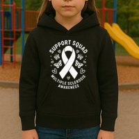 Ms Warrior Ms Support Squad For Multiple Sclerosis Awareness Kids Hoodie