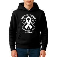 Ms Warrior Ms Support Squad For Multiple Sclerosis Awareness Kids Hoodie