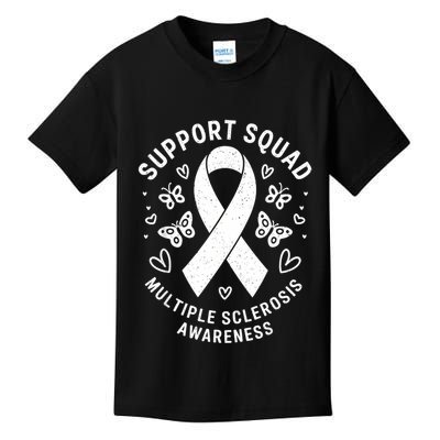 Ms Warrior Ms Support Squad For Multiple Sclerosis Awareness Kids T-Shirt