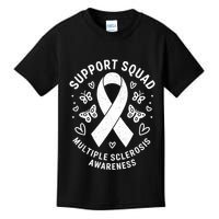 Ms Warrior Ms Support Squad For Multiple Sclerosis Awareness Kids T-Shirt