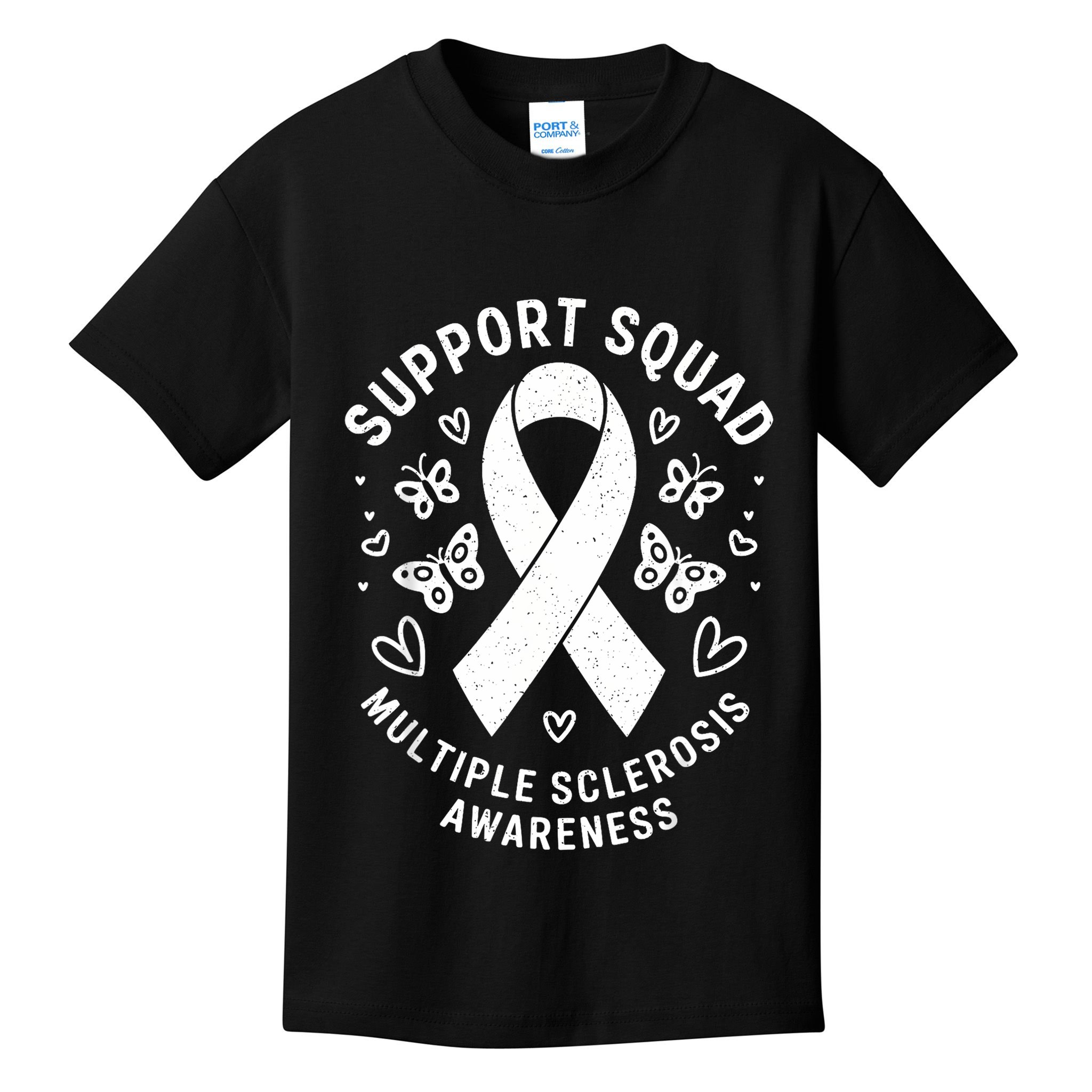 Ms Warrior Ms Support Squad For Multiple Sclerosis Awareness Kids T-Shirt