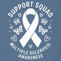Ms Warrior Ms Support Squad For Multiple Sclerosis Awareness Garment-Dyed Sweatshirt