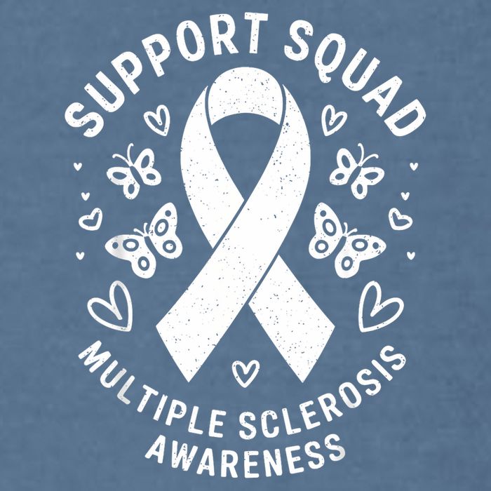 Ms Warrior Ms Support Squad For Multiple Sclerosis Awareness Garment-Dyed Sweatshirt