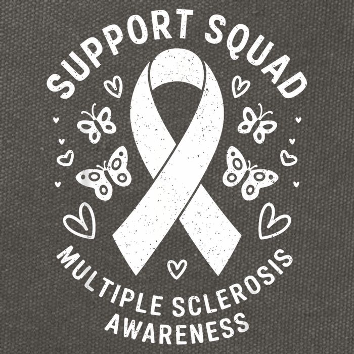 Ms Warrior Ms Support Squad For Multiple Sclerosis Awareness Cotton Canvas Backpack