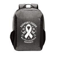 Ms Warrior Ms Support Squad For Multiple Sclerosis Awareness Vector Backpack