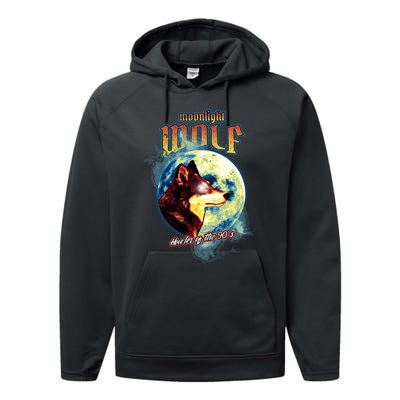 Moonlight Wolf Performance Fleece Hoodie