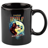 Moonlight Wolf 11oz C Handle Ceramic Mug