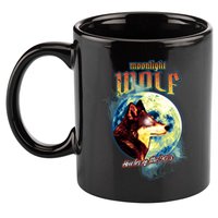 Moonlight Wolf 11oz C Handle Ceramic Mug