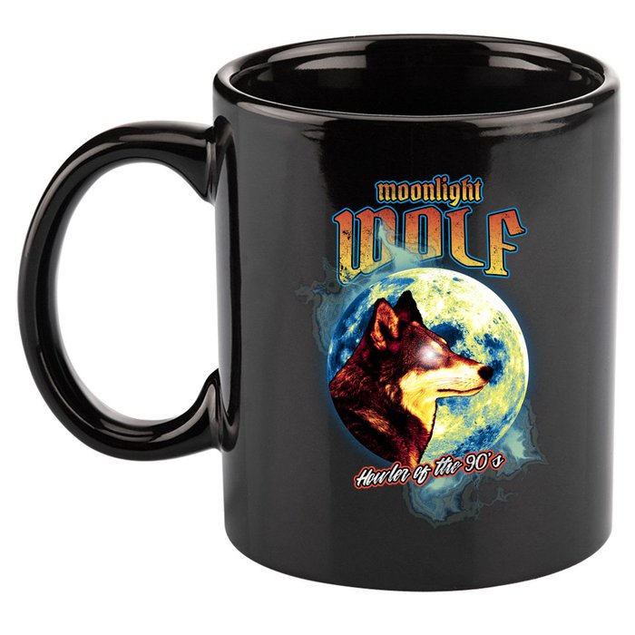 Moonlight Wolf 11oz C Handle Ceramic Mug