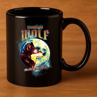 Moonlight Wolf 11oz C Handle Ceramic Mug