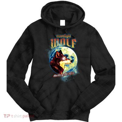 Moonlight Wolf Tie Dye Hoodie