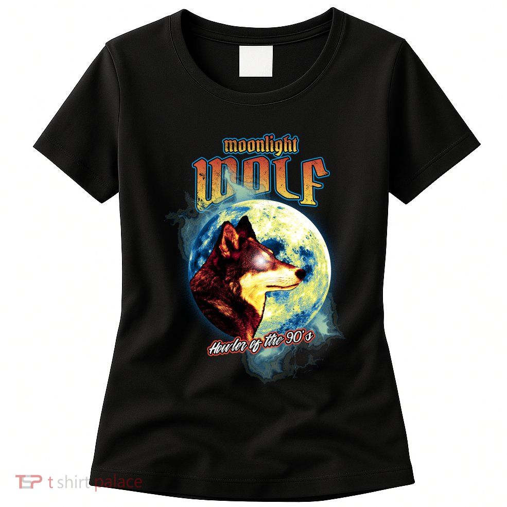 Moonlight Wolf Womens T-Shirt