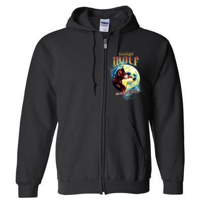 Moonlight Wolf Full Zip Hoodie