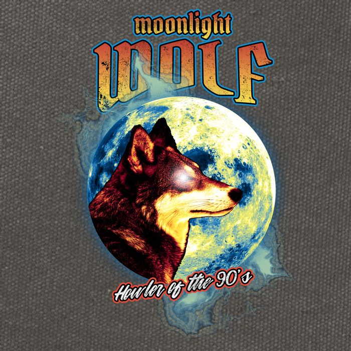 Moonlight Wolf Cotton Canvas Backpack