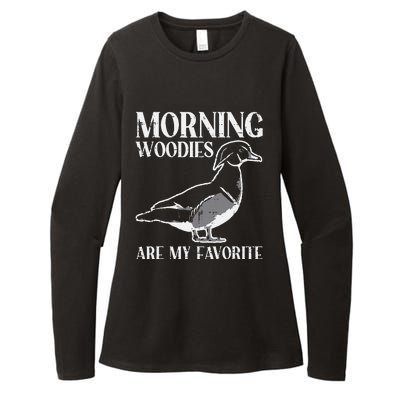 Morning Woody My Favorite Duck Hunting Funny Hunter Womens CVC Long Sleeve Shirt