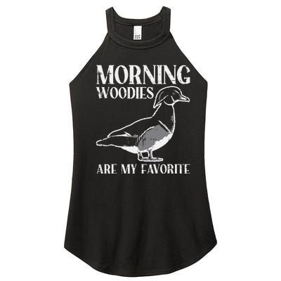 Morning Woody My Favorite Duck Hunting Funny Hunter Women's Perfect Tri Rocker Tank