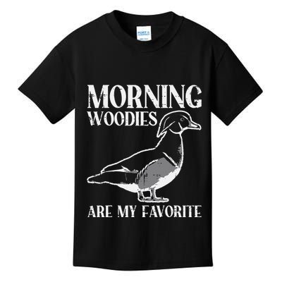 Morning Woody My Favorite Duck Hunting Funny Hunter Kids T-Shirt