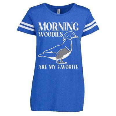 Morning Woody My Favorite Duck Hunting Funny Hunter Enza Ladies Jersey Football T-Shirt