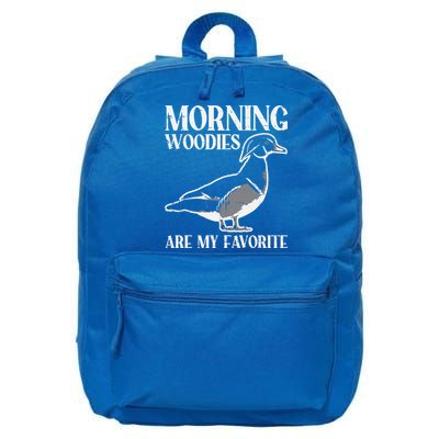 Morning Woody My Favorite Duck Hunting Funny Hunter Gift 16 in Basic Backpack