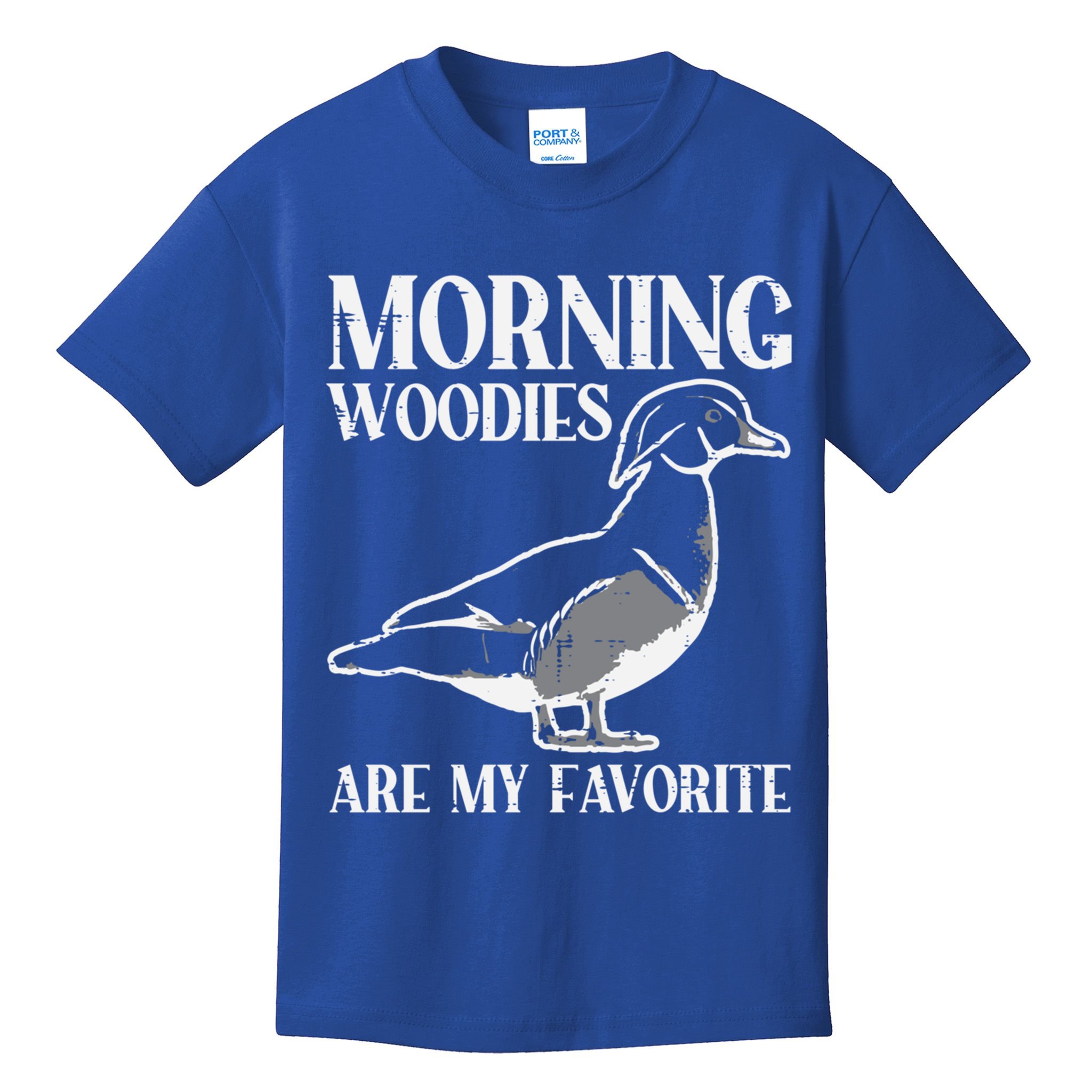 Morning Woody My Favorite Duck Hunting Funny Hunter Gift Kids T-Shirt