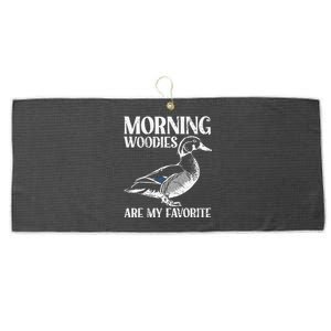 Morning Woody My Favorite Duck Hunting Funny Hunter Large Microfiber Waffle Golf Towel