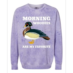 Morning Woody My Favorite Duck Hunting Funny Hunter Colorblast Crewneck Sweatshirt