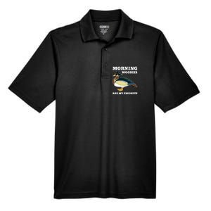 Morning Woody My Favorite Duck Hunting Funny Hunter Men's Origin Performance Pique Polo