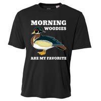 Morning Woody My Favorite Duck Hunting Funny Hunter Cooling Performance Crew T-Shirt