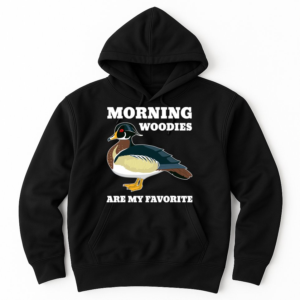 Morning Woody My Favorite Duck Hunting Funny Hunter Hoodie