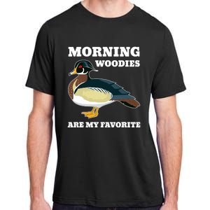 Morning Woody My Favorite Duck Hunting Funny Hunter Adult ChromaSoft Performance T-Shirt