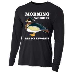 Morning Woody My Favorite Duck Hunting Funny Hunter Cooling Performance Long Sleeve Crew