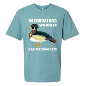 Morning Woody My Favorite Duck Hunting Funny Hunter Sueded Cloud Jersey T-Shirt