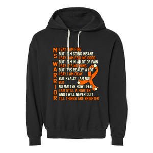 MS Warrior Multiple Sclerosis Awareness Graphic Garment-Dyed Fleece Hoodie