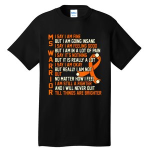 MS Warrior Multiple Sclerosis Awareness Graphic Tall T-Shirt