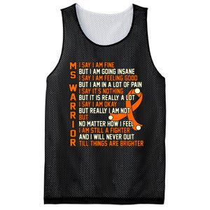 MS Warrior Multiple Sclerosis Awareness Graphic Mesh Reversible Basketball Jersey Tank