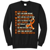 MS Warrior Multiple Sclerosis Awareness Graphic Tall Sweatshirt