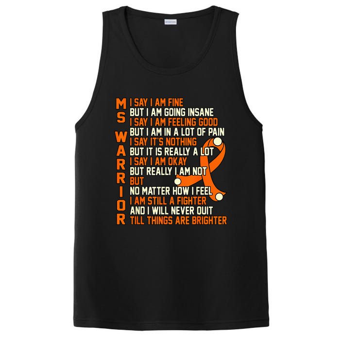 MS Warrior Multiple Sclerosis Awareness Graphic PosiCharge Competitor Tank