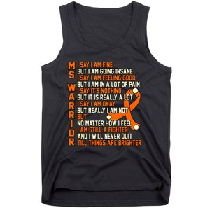 MS Warrior Multiple Sclerosis Awareness Graphic Tank Top