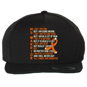 MS Warrior Multiple Sclerosis Awareness Graphic Wool Snapback Cap