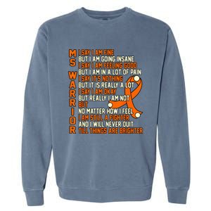 MS Warrior Multiple Sclerosis Awareness Graphic Garment-Dyed Sweatshirt