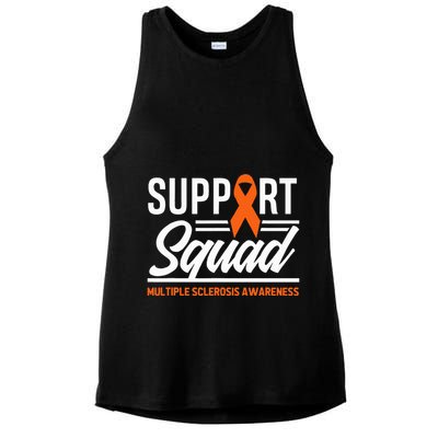 Ms Warrior Ms Support Squad Multiple Sclerosis Awareness Ladies PosiCharge Tri-Blend Wicking Tank