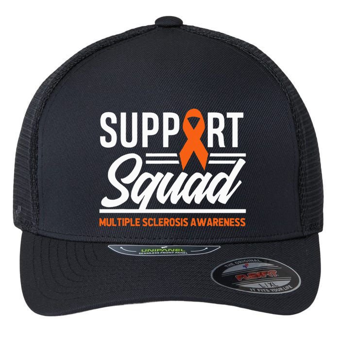 Ms Warrior Ms Support Squad Multiple Sclerosis Awareness Flexfit Unipanel Trucker Cap