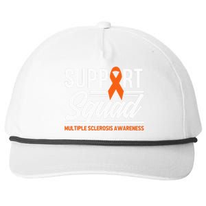 Ms Warrior Ms Support Squad Multiple Sclerosis Awareness Snapback Five-Panel Rope Hat