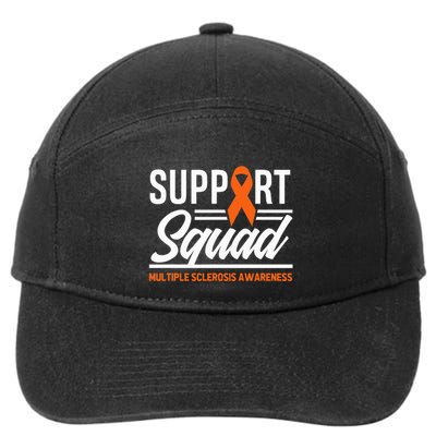 Ms Warrior Ms Support Squad Multiple Sclerosis Awareness 7-Panel Snapback Hat