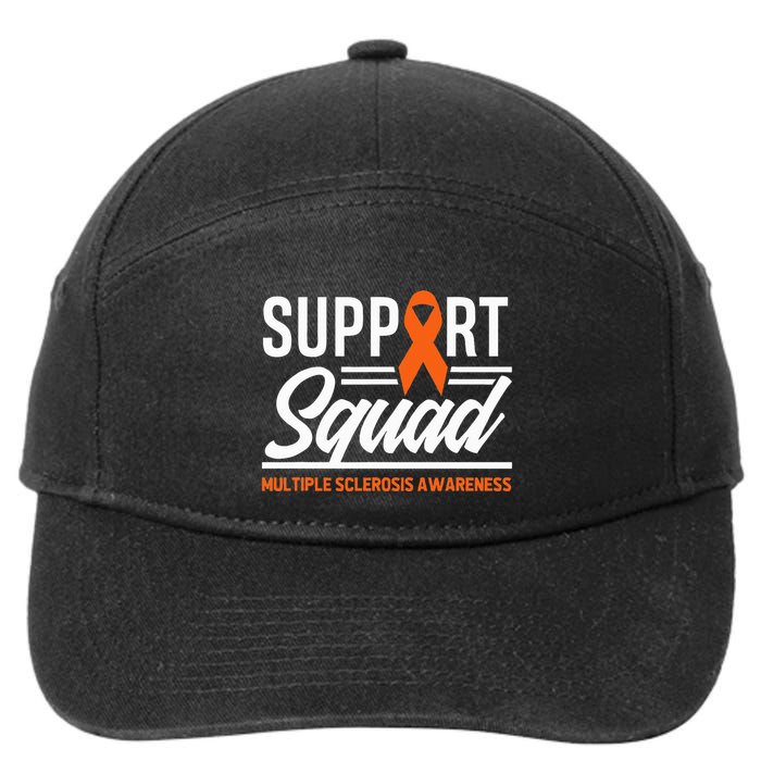 Ms Warrior Ms Support Squad Multiple Sclerosis Awareness 7-Panel Snapback Hat