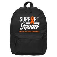 Ms Warrior Ms Support Squad Multiple Sclerosis Awareness 16 in Basic Backpack