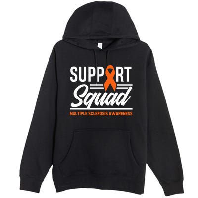 Ms Warrior Ms Support Squad Multiple Sclerosis Awareness Premium Pullover Hoodie