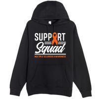 Ms Warrior Ms Support Squad Multiple Sclerosis Awareness Premium Pullover Hoodie